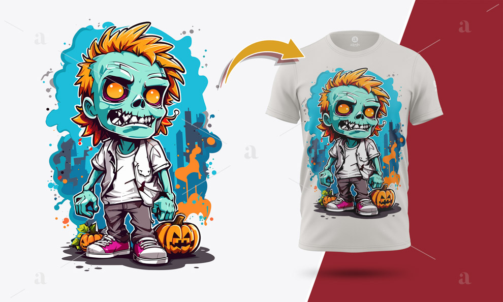 Projekty na Koszulki: Gotowe Grafiki do Druku na Halloween