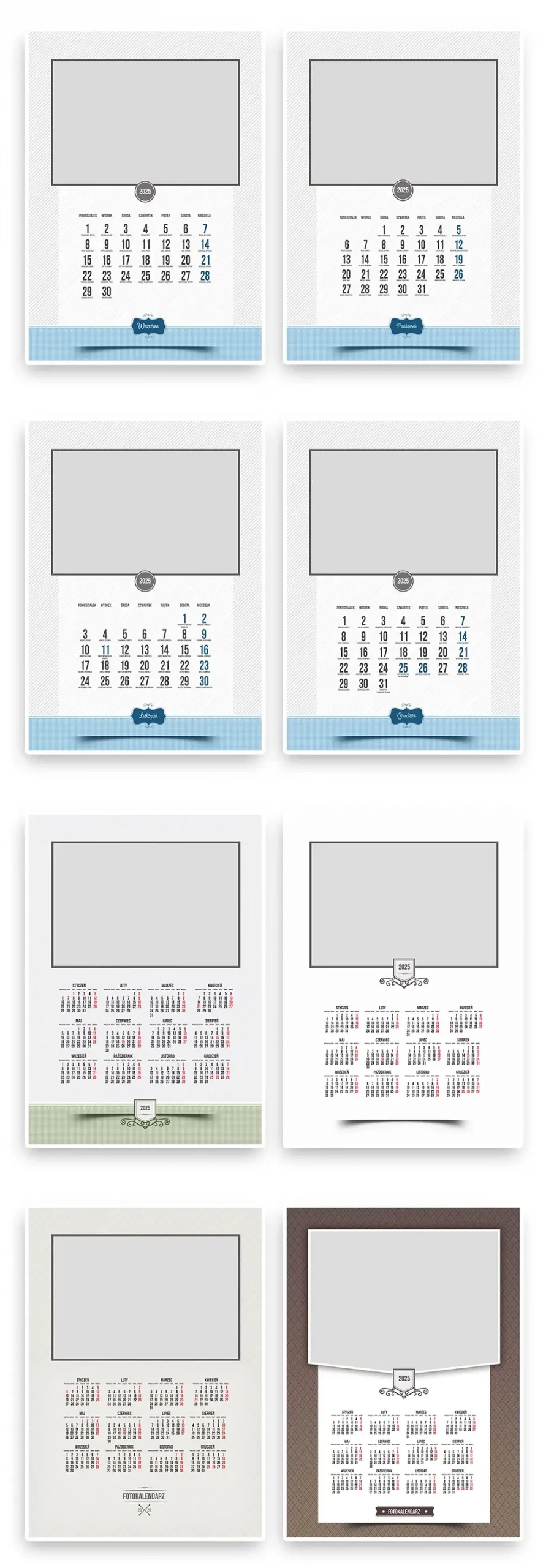 PSD Kalendarz 2025 – Profesjonalne Wzory i Projekty A3