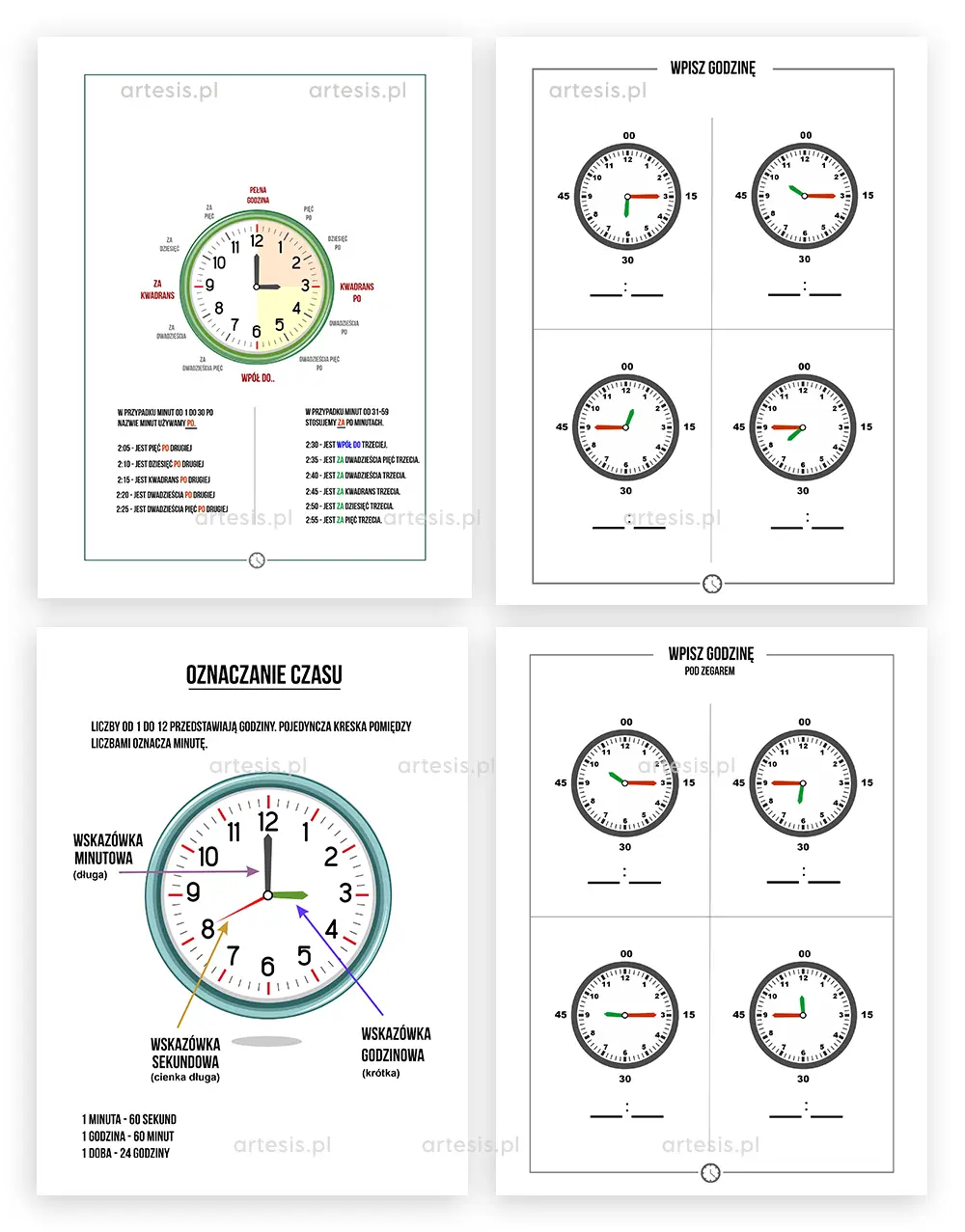 Ćwiczenia z Zegarem i Czasem dla Dzieci Nauka Godzin przez Zabawę!