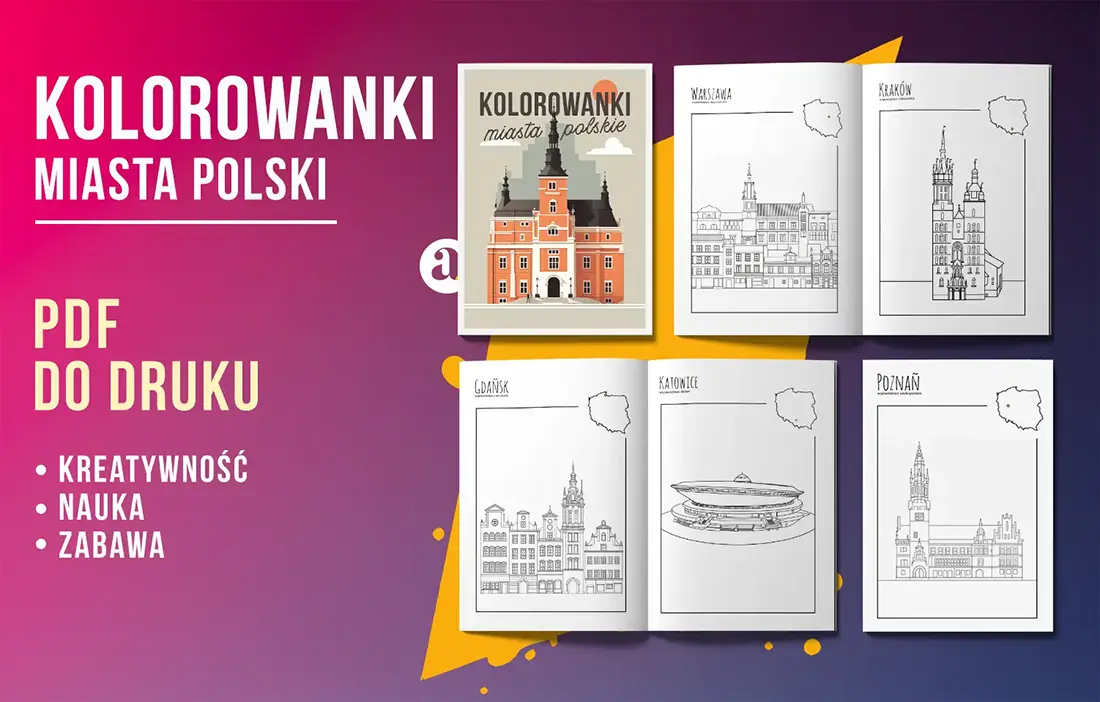 Kolorowanki Polska Pdf online Budynki Warszawa do Druku